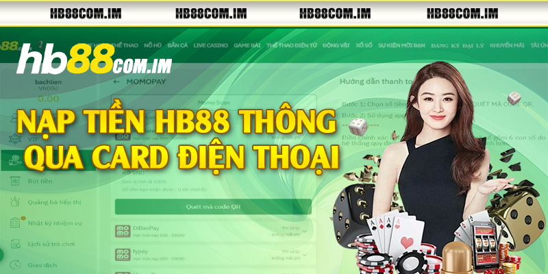 Nạp tiền HB88 thông qua card điện thoại